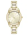 Anne Klein Women's Quartz Bold Coin Edge Bezel Gold-tone Alloy Metal Watch, 32mm In Gold-tone