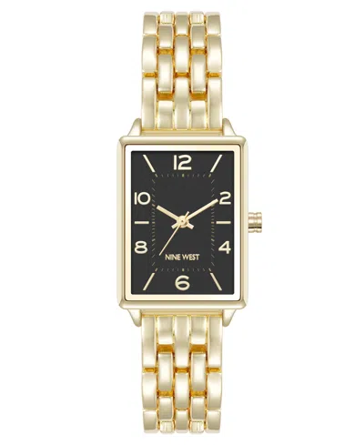 Anne Klein Women's Quartz Casual Black And Gold-tone Metal Alloy Watch, 23mm