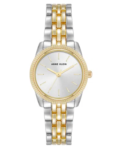ANNE KLEIN WOMEN'S QUARTZ CASUAL COIN EDGE TWO-TONE ALLOY METAL WATCH, 26MM