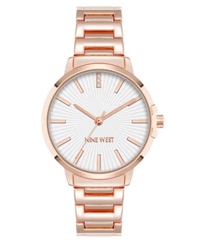 Anne Klein Women's Quartz Classic Rose Gold-tone Metal Alloy Watch, 35mm