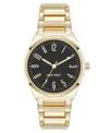 Anne Klein Women's Quartz Easy-to-read Black And Gold-tone Metal Alloy Watch, 34mm In Multi