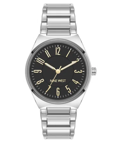 Anne Klein Women's Quartz Easy-to-read Black And Two-tone Metal Alloy Watch, 34mm