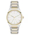 Anne Klein Women's Quartz Easy-to-read Silver-tone And Gold-tone Metal Alloy Watch, 34mm In White