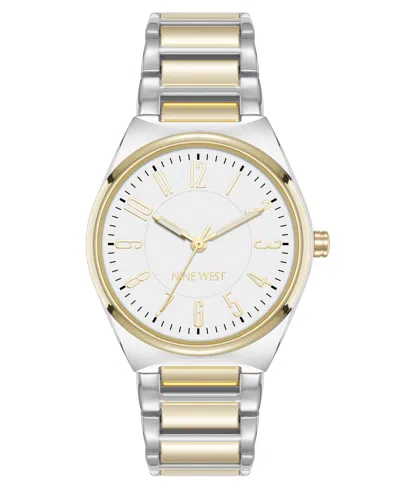 Anne Klein Women's Quartz Easy-to-read Silver-tone And Gold-tone Metal Alloy Watch, 34mm In Multi