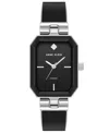 Anne Klein Women's Quartz Enamel Alloy Bangle Watch, 24mm X 37.5mm In Black,silver-tone