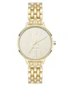 Anne Klein Women's Quartz Essential Gold-tone Metal Alloy Watch, 34mm In Gold