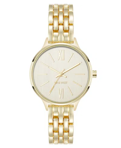 Anne Klein Women's Quartz Essential Gold-tone Metal Alloy Watch, 34mm