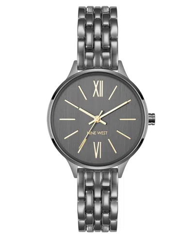Anne Klein Women's Quartz Essential Gray Metal Alloy Watch, 34mm In Black