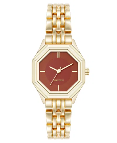 Anne Klein Women's Quartz Exquisite Burgundy And Gold-tone Metal Alloy Watch, 28mm