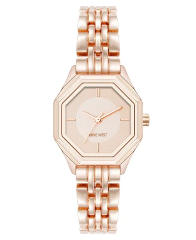 Anne Klein Women's Quartz Exquisite Rose Gold-tone Metal Alloy Watch, 28mm In Pink