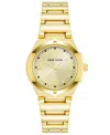 Anne Klein Women's Quartz Gold-tone Alloy Bracelet Watch, 29mm In Gold-tone,champagne