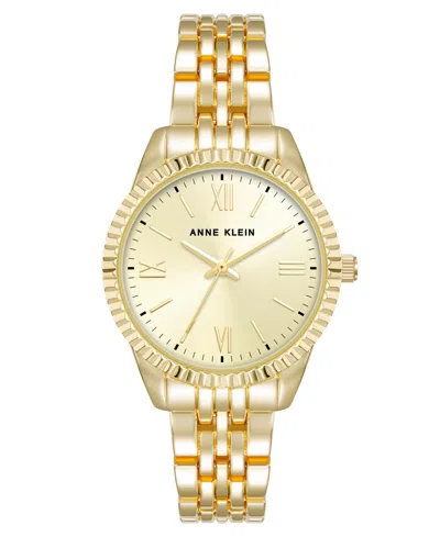 Anne Klein Women's Quartz Gold-tone Alloy Bracelet Watch, 30mm