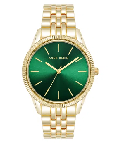 Anne Klein Women's Quartz Gold-tone Alloy Bracelet Watch, 36mm In Transparent
