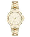 Anne Klein Women's Quartz Iconic Gold-tone Metal Alloy Watch, 35mm In Gold