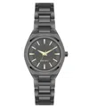 Anne Klein Women's Quartz Minimalist Gray Metal Alloy Watch, 30mm In Black