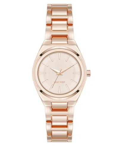 Anne Klein Women's Quartz Minimalist Rose Gold-tone Metal Alloy Watch, 30mm