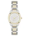 Anne Klein Women's Quartz Minimalist Silver-tone And Gold-tone Metal Alloy Watch, 30mm In Multi