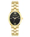 Anne Klein Women's Quartz Oval Gold-tone Alloy Bracelet Watch, 26mm In Gold-tone