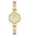 Anne Klein Women's Quartz Petite Hexagonal Gold-tone Alloy Metal Bracelet Watch, 21mm In Gold-tone
