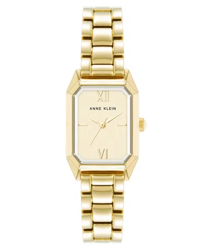 Anne Klein Women's Quartz Petite Octagonal Gold-tone Metal Alloy Bracelet Watch, 21mm