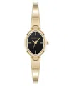 Anne Klein Women's Quartz Petite Oval Gold-tone Metal Alloy Bangle Watch, 18mm In Gold