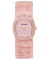 Anne Klein Women's Quartz Pink Acetate Link Expansion Watch, 30mm In No Color