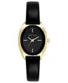 Anne Klein Women's Quartz Premier Black Leather Watch, 28mm In Black
