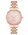 Anne Klein Women's Quartz Premium Rose Gold-tone Metal Alloy Watch, 35mm In Gold