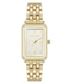 Anne Klein Women's Quartz Rectangular Estate Gold-tone Metal Alloy And Champagne Dial Watch, 25mm In Gold