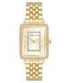 Anne Klein Women's Quartz Rectangular Gold-tone Metal Alloy Watch, 25mm In Gold