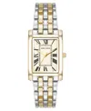 Anne Klein Women's Quartz Rectangular Two-tone Metal Alloy Watch, 25mm In Multi