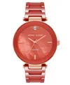 Anne Klein Women's Quartz Red Ceramic Link Watch, 33mm In Red