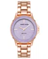 Anne Klein Women's Quartz Rose Gold-tone Alloy Bracelet Watch, 30mm In Rose Gold-tone