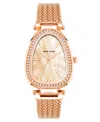 Anne Klein Women's Quartz Rose Gold-tone Stainless Steel Mesh Watch, 36mm In Rose Gold-tone