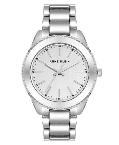 Anne Klein Women's Quartz Silver-tone Alloy Link Bracelet Watch, 37.5mm