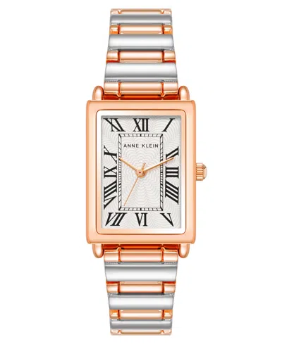 Anne Klein Women's Quartz Two-tone Alloy Bracelet Watch, 21mm In Transparent