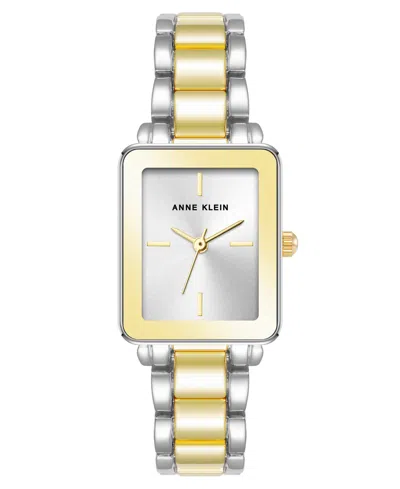 Anne Klein Women's Quartz Two-tone Alloy Bracelet Watch, 21mm In Transparent