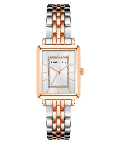 Anne Klein Women's Quartz Two-tone Alloy Bracelet Watch, 24mm In Transparent