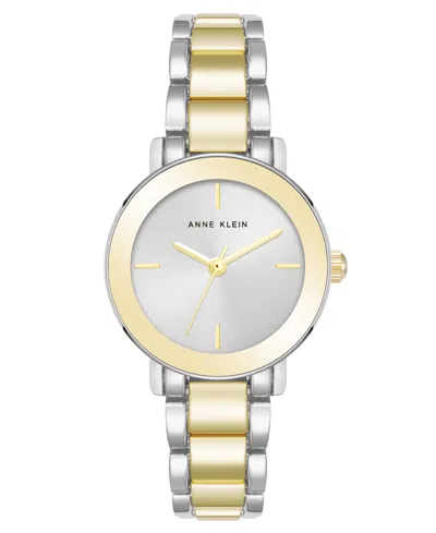 Anne Klein Women's Quartz Two-tone Alloy Bracelet Watch, 28mm In Transparent