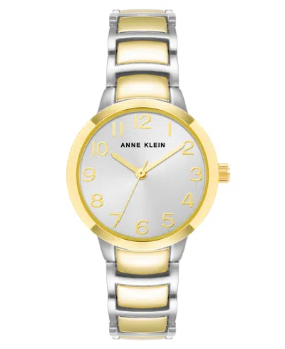 Anne Klein Women's Quartz Two-tone Alloy Bracelet Watch, 30mm In Transparent