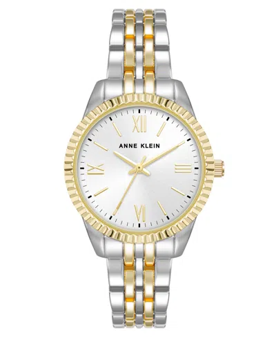 Anne Klein Women's Quartz Two-tone Alloy Bracelet Watch, 30mm In No Color