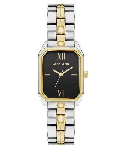 Anne Klein Women's Quartz Two-tone Alloy Link Bracelet Watch, 24mm In Metallic