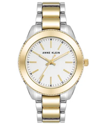 Anne Klein Women's Quartz Two-tone Alloy Link Bracelet Watch, 37.5mm In Neutral