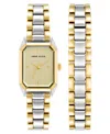 Anne Klein Women's Quartz Two-tone Alloy Watch Set, 20.5mm In Two-tone