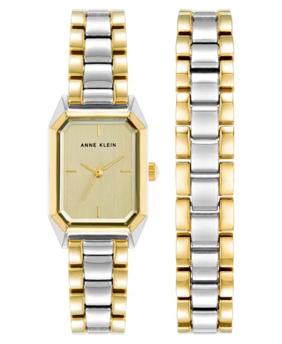 Anne Klein Women's Quartz Two-tone Alloy Watch Set, 20.5mm