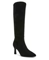 Anne Klein Women's Rene Pointy Toe Boots In Black Microsuede