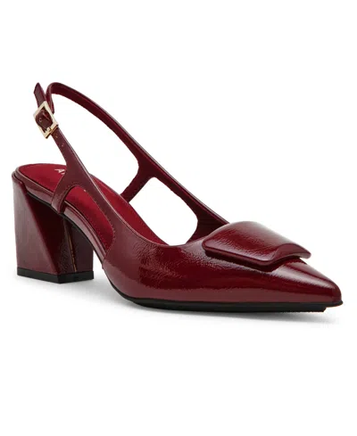 Anne Klein Renatta Slingback Pointed Toe Pump In Red