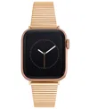 Anne Klein Women's Rose Gold-tone Stainless Steel Bar Band Designed For Apple Watch 42mm (series 1-3 Only) & 44 In Rose Gold-tone