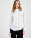 Anne Klein Button Top In White