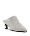 Anne Klein Women's Sabrine Kitten Heel Dress Mules In Crystal